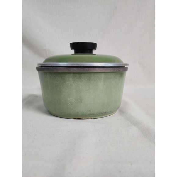 1.5 qt Vintage Club Sauce pan Aluminum Avocado Green 1-1/2 Quart Pot with Lid - Picture 6 of 11